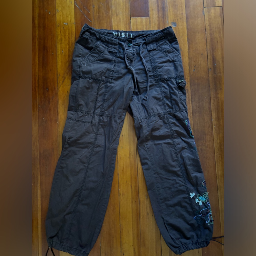 Y2K Cargo Pants with Floral detailing